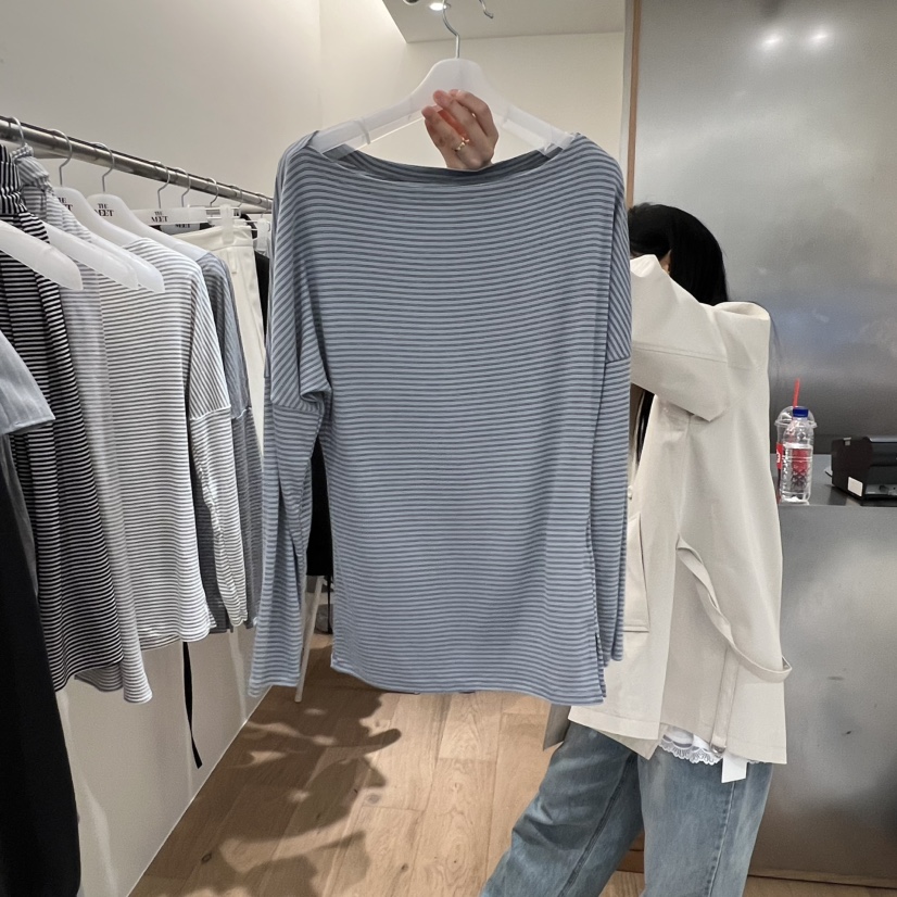 MEET ME韓國直郵女士新品休閑職業時尚推薦26春夏長袖T恤MEET ME長袖T恤