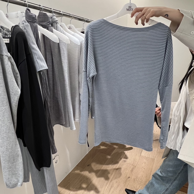 MEET ME韓國直郵女士新品休閑職業時尚推薦26春夏長袖T恤MEET ME長袖T恤圖色2