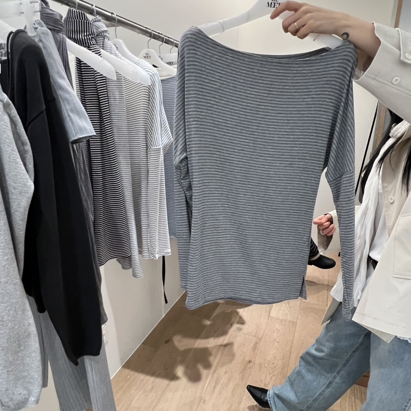 MEET ME韓國直郵女士新品休閑職業時尚推薦26春夏長袖T恤MEET ME長袖T恤圖色3