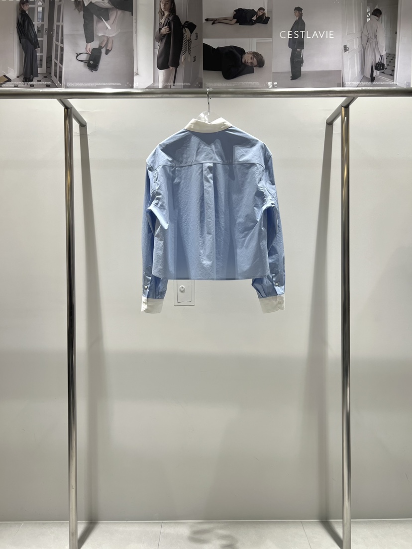 CESTLAVIE東大門直郵女士新款26春夏真品襯衫蕾絲衫春款短款CESTLAVIE襯衫/蕾絲衫