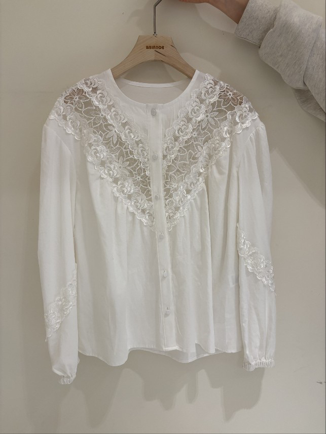 BALANCE韓國代購女裝新款休閑26春夏推薦職業襯衫蕾絲衫春款BALANCE襯衫/蕾絲衫圖色1