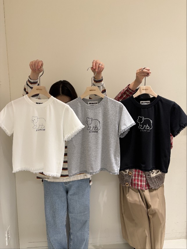 BALANCE韓國代購女裝新品推薦時尚真品職業休閑T恤刺繡春款BALANCET恤