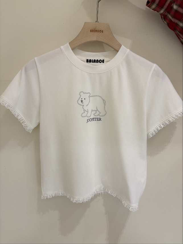 BALANCE韓國代購女裝新品推薦時尚真品職業休閑T恤刺繡春款BALANCET恤圖色1