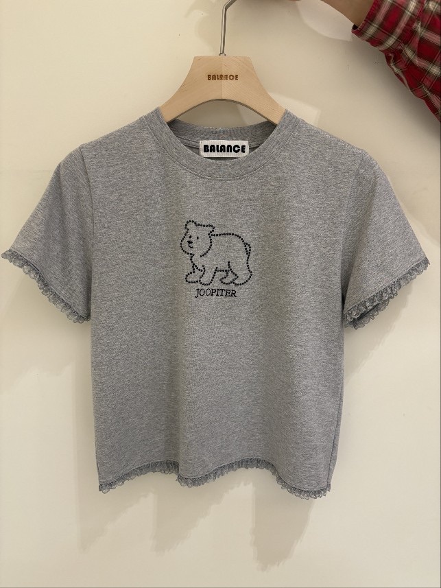 BALANCE韓國代購女裝新品推薦時尚真品職業休閑T恤刺繡春款BALANCET恤圖色2