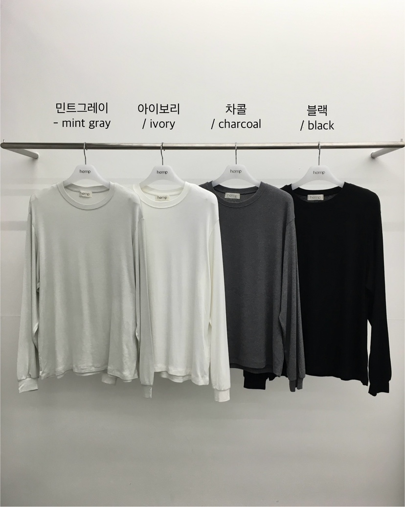 HEMP-P韓國直郵女士新品26春夏人氣推薦職業長袖T恤春款hemp長袖T恤