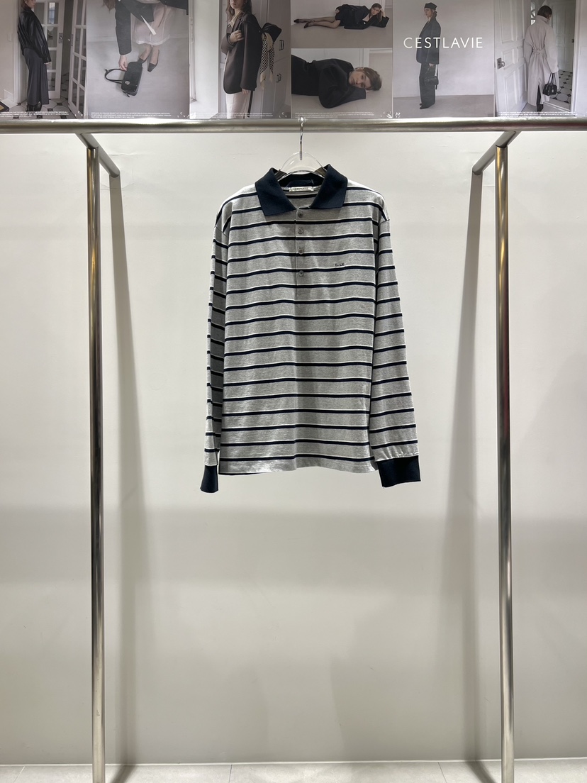 CESTLAVIE東大門實拍女士新款26春夏人氣真品長袖T恤春款CESTLAVIE長袖T恤圖色2