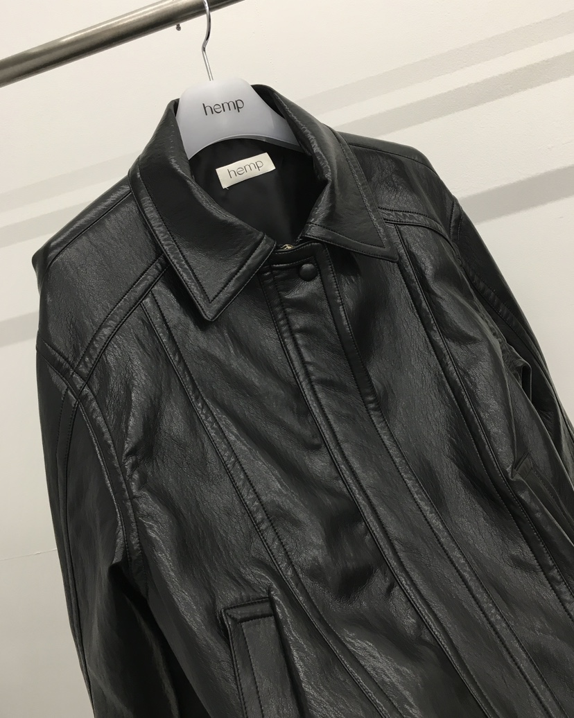 HEMP-P韓國代購女裝新品時尚熱賣休閑推薦人氣26春夏皮衣春款hemp皮衣