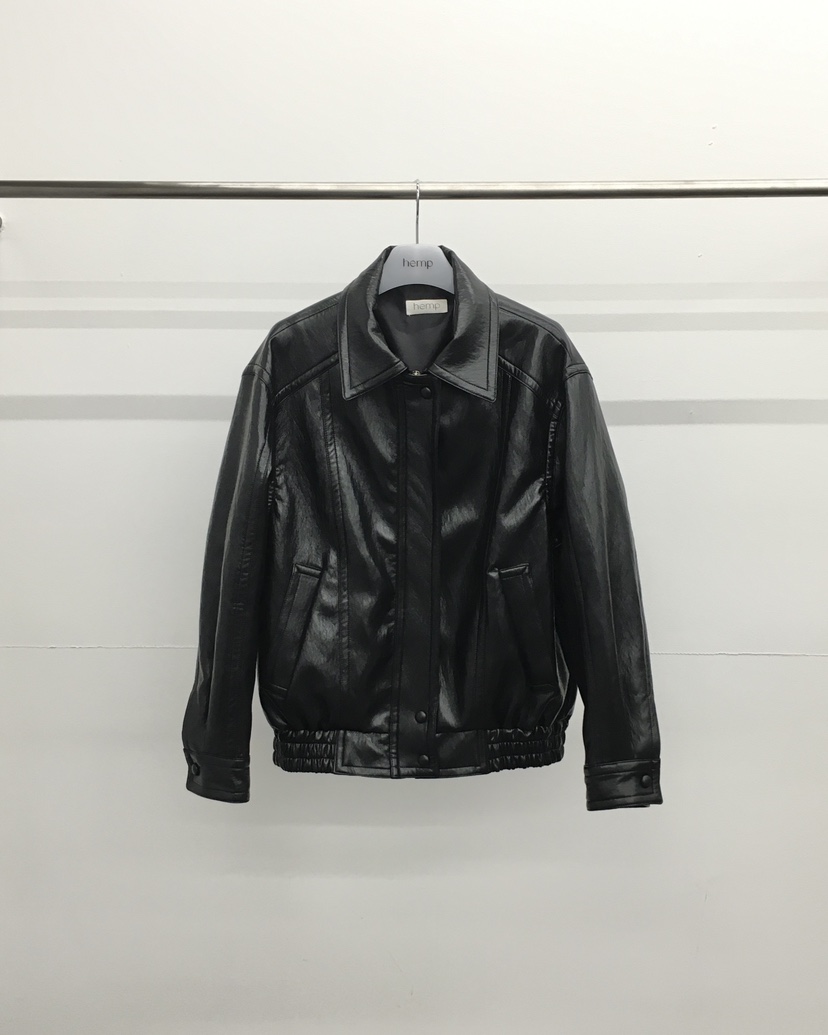 HEMP-P韓國代購女裝新品時尚熱賣休閑推薦人氣26春夏皮衣春款hemp皮衣圖色1