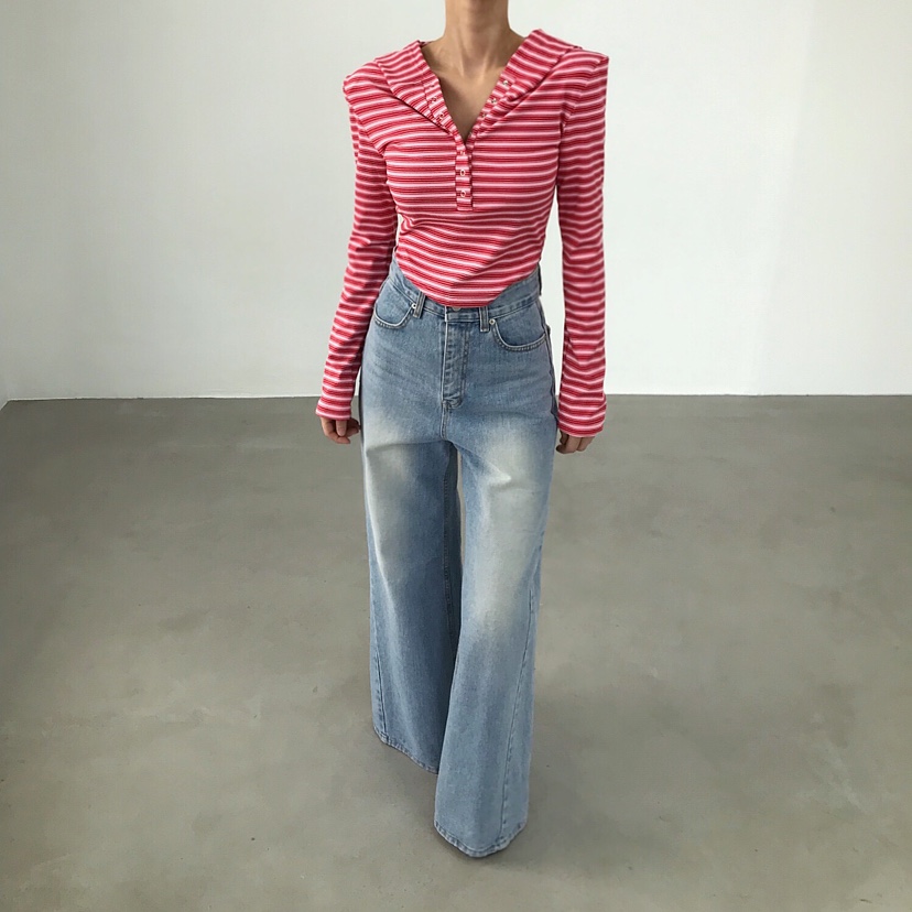 2TWO MOON東大門代購女裝新款時尚26春夏人氣長袖T恤連帽衫2TWO MOON長袖T恤