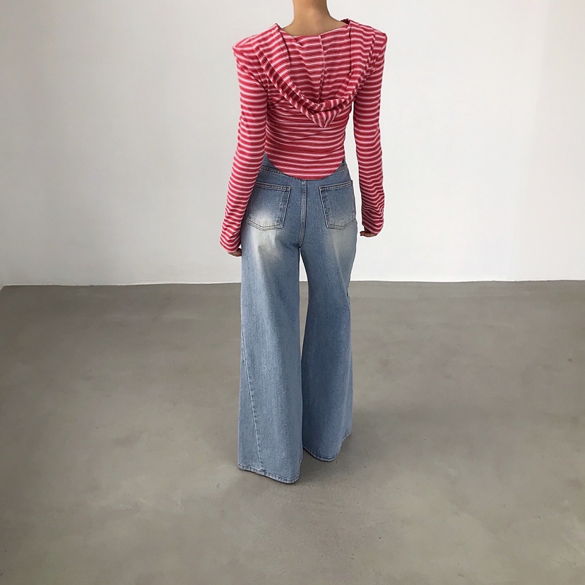 2TWO MOON東大門代購女裝新款時尚26春夏人氣長袖T恤連帽衫2TWO MOON長袖T恤