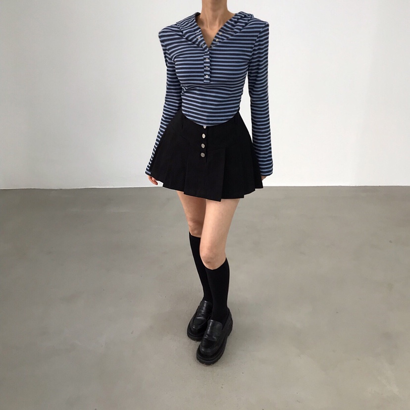 2TWO MOON東大門代購女裝新款時尚26春夏人氣長袖T恤連帽衫2TWO MOON長袖T恤