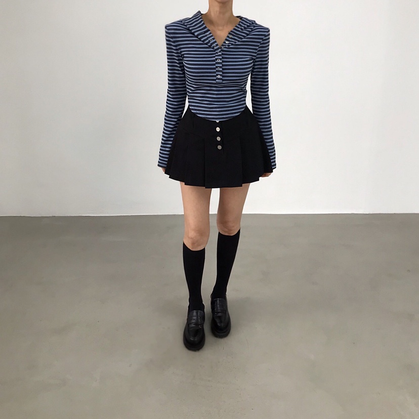 2TWO MOON東大門代購女裝新款時尚26春夏人氣長袖T恤連帽衫2TWO MOON長袖T恤