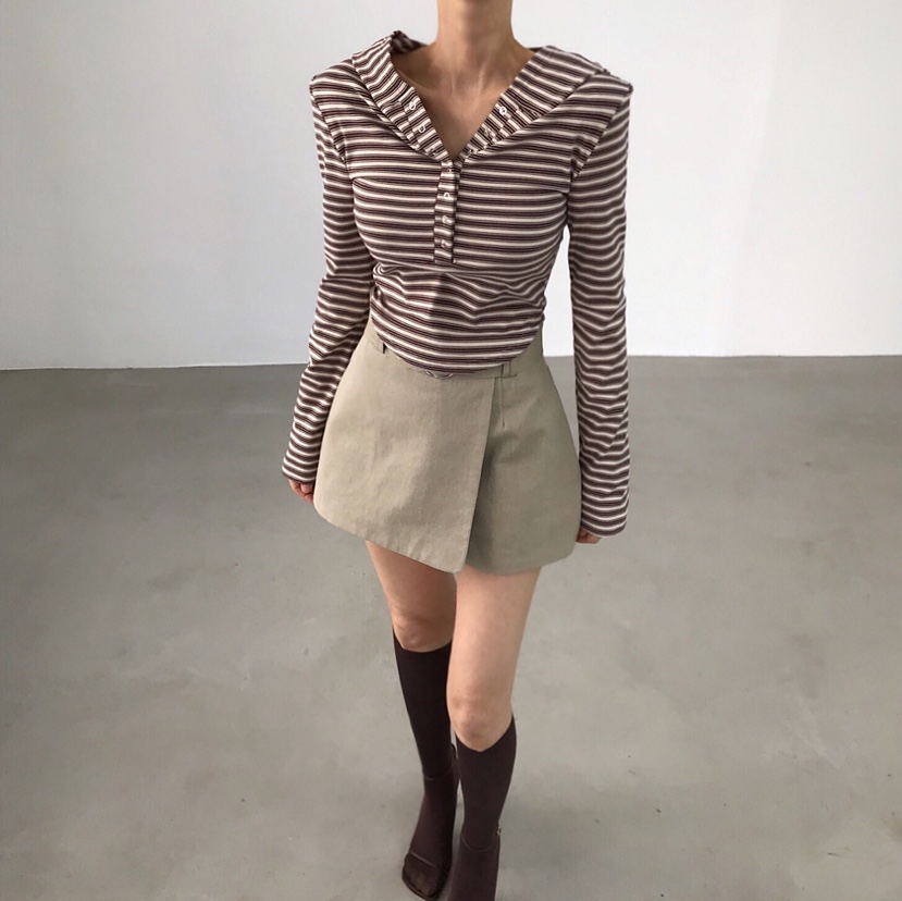 2TWO MOON東大門代購女裝新款時尚26春夏人氣長袖T恤連帽衫2TWO MOON長袖T恤圖色4