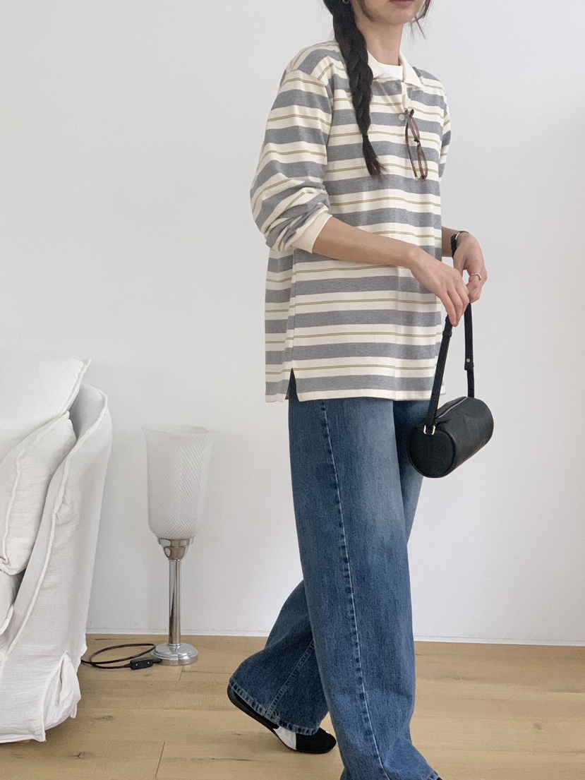 WOOD東大門直郵女士新款休閑時尚職業26春夏熱賣真品長袖T恤WOOD長袖T恤