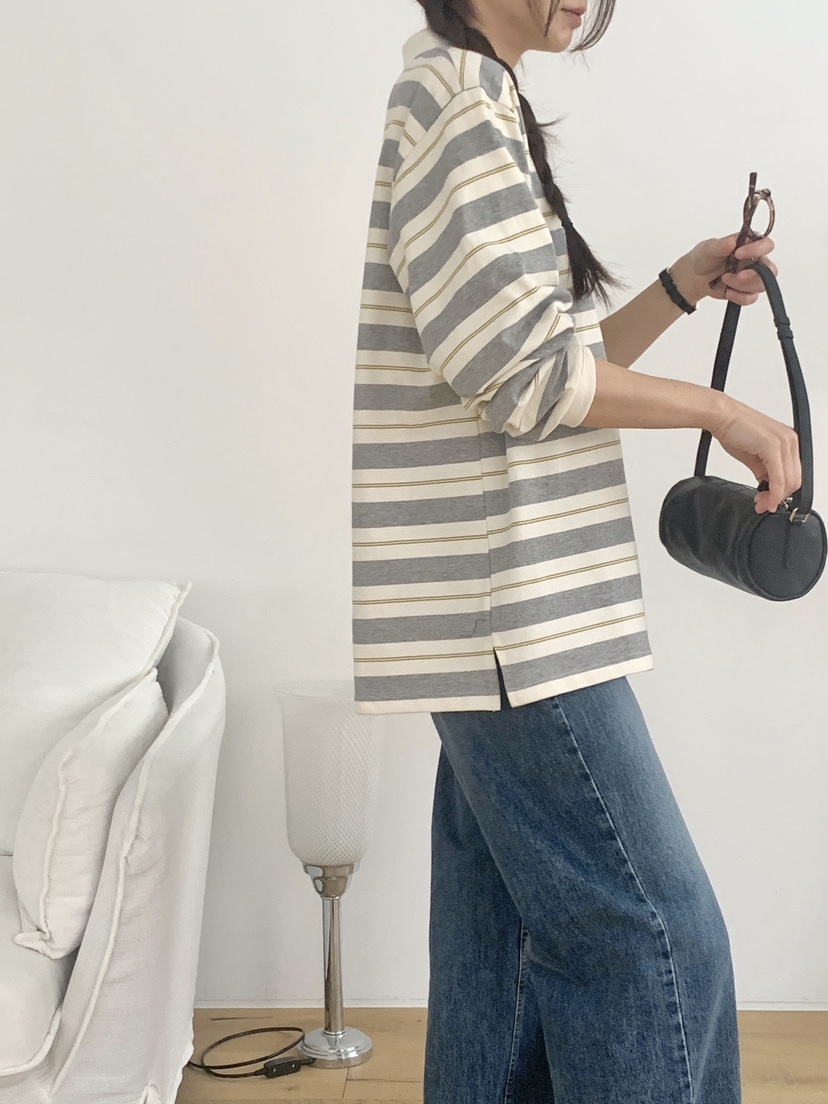 WOOD東大門直郵女士新款休閑時尚職業26春夏熱賣真品長袖T恤WOOD長袖T恤