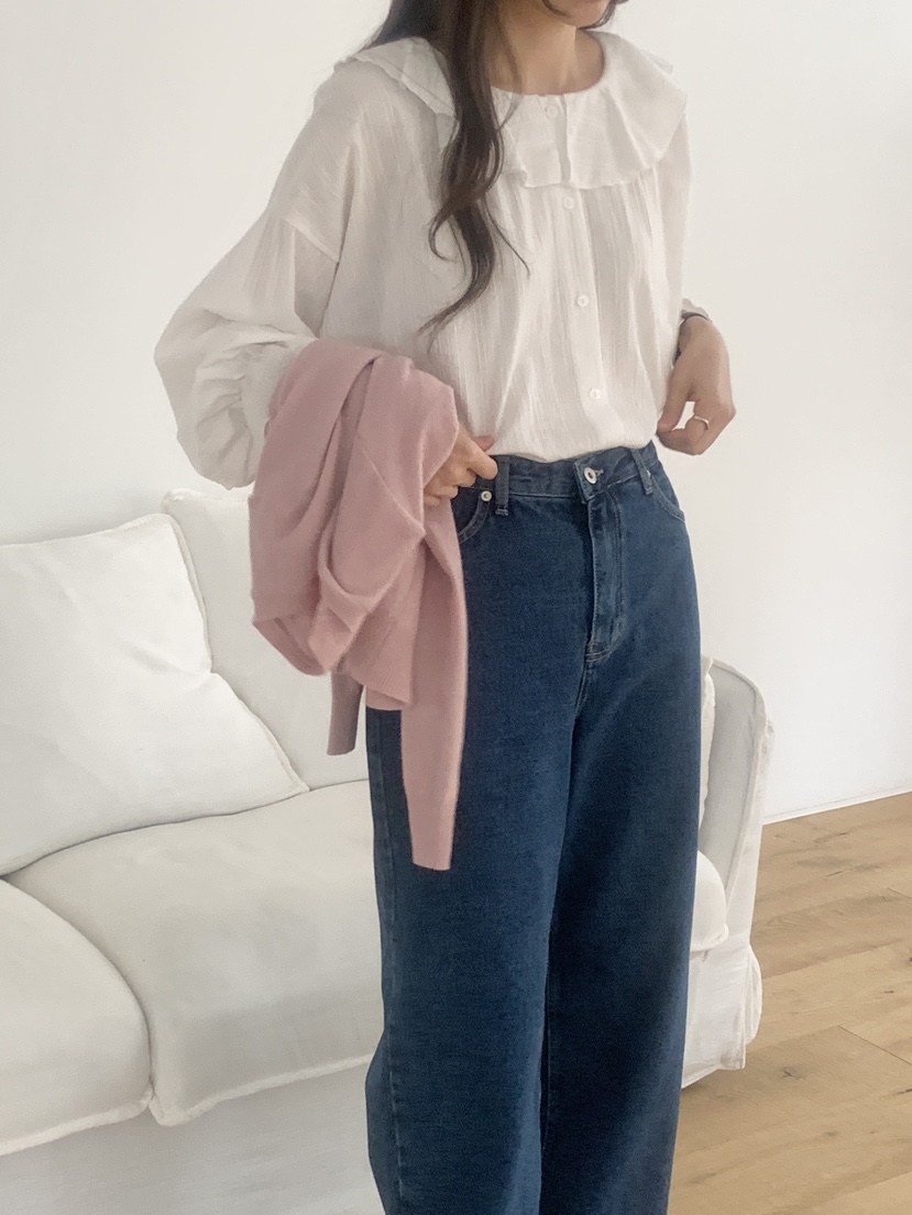 WOOD東大門代購女裝新品熱賣推薦休閑26春夏真品襯衫蕾絲衫WOOD襯衫/蕾絲衫