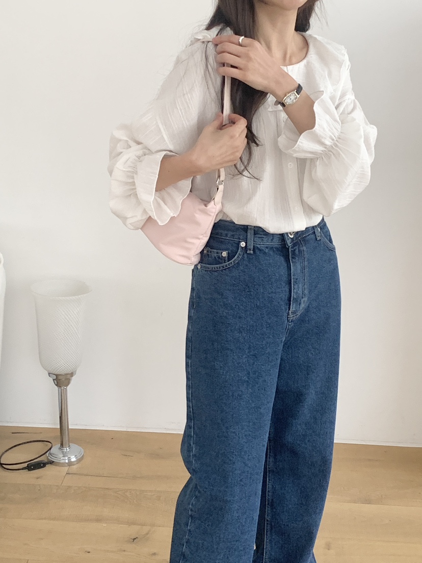 WOOD東大門代購女裝新品熱賣推薦休閑26春夏真品襯衫蕾絲衫WOOD襯衫/蕾絲衫