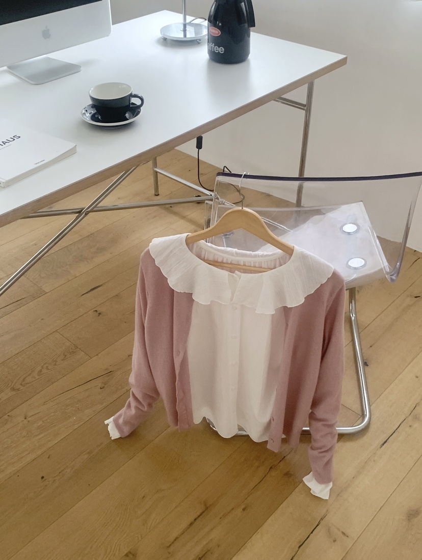 WOOD東大門代購女裝新品熱賣推薦休閑26春夏真品襯衫蕾絲衫WOOD襯衫/蕾絲衫