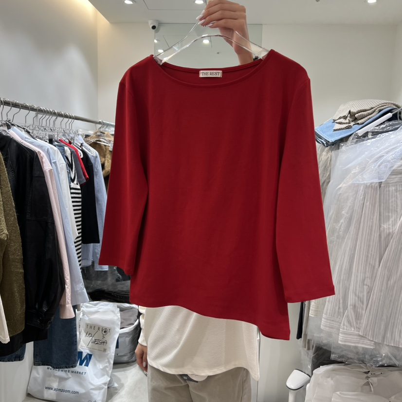 THE REST東大門實拍女士新款休閑人氣職業26春夏長袖T恤THE REST/UNNOEUD長袖T恤圖色2