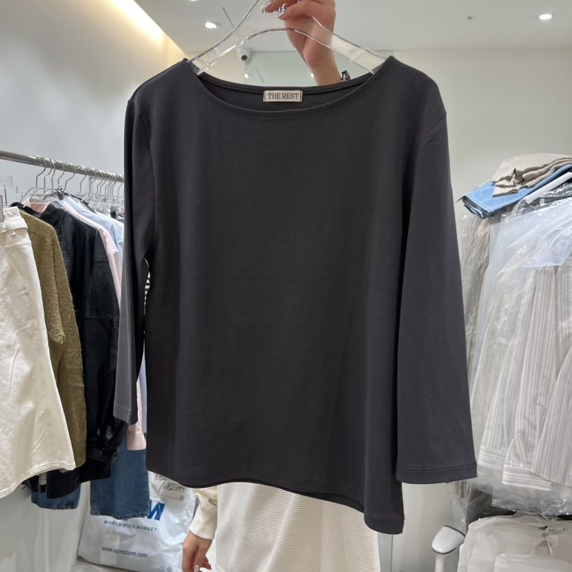 THE REST東大門實拍女士新款休閑人氣職業26春夏長袖T恤THE REST/UNNOEUD長袖T恤圖色3