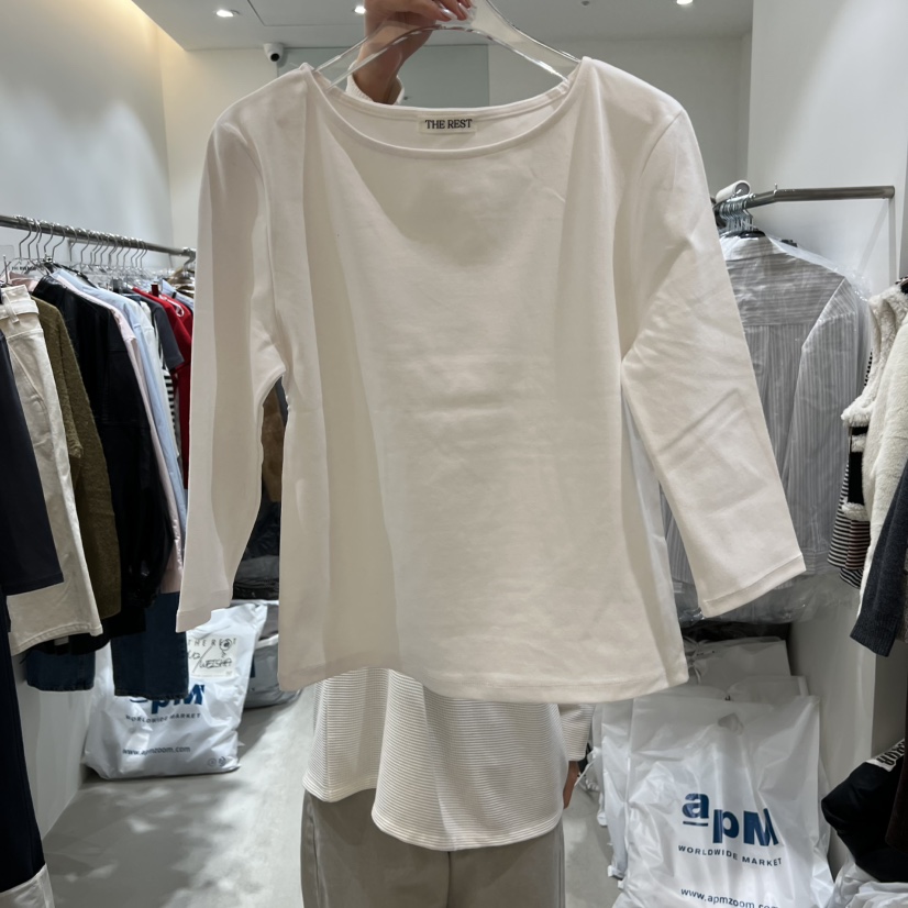THE REST東大門實拍女士新款休閑人氣職業26春夏長袖T恤THE REST/UNNOEUD長袖T恤圖色4