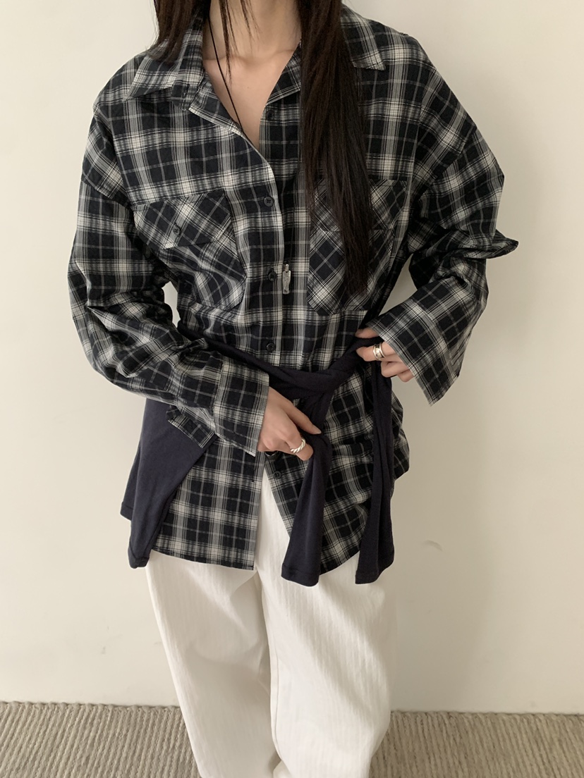 B_GARDER東大門直郵女士新款休閑26春夏襯衫蕾絲衫口袋春款B.GARDER襯衫/蕾絲衫