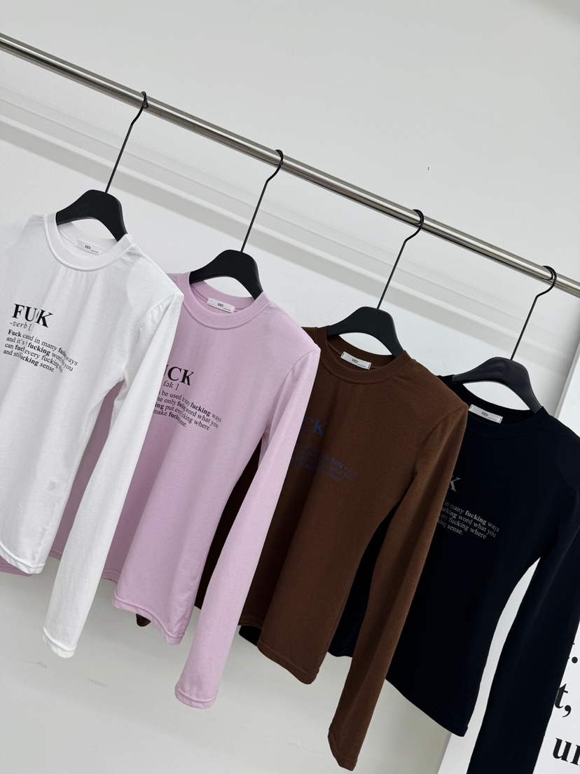 RED-A東大門直郵女裝新款熱賣26春夏推薦時尚長袖T恤春款RED-A長袖T恤