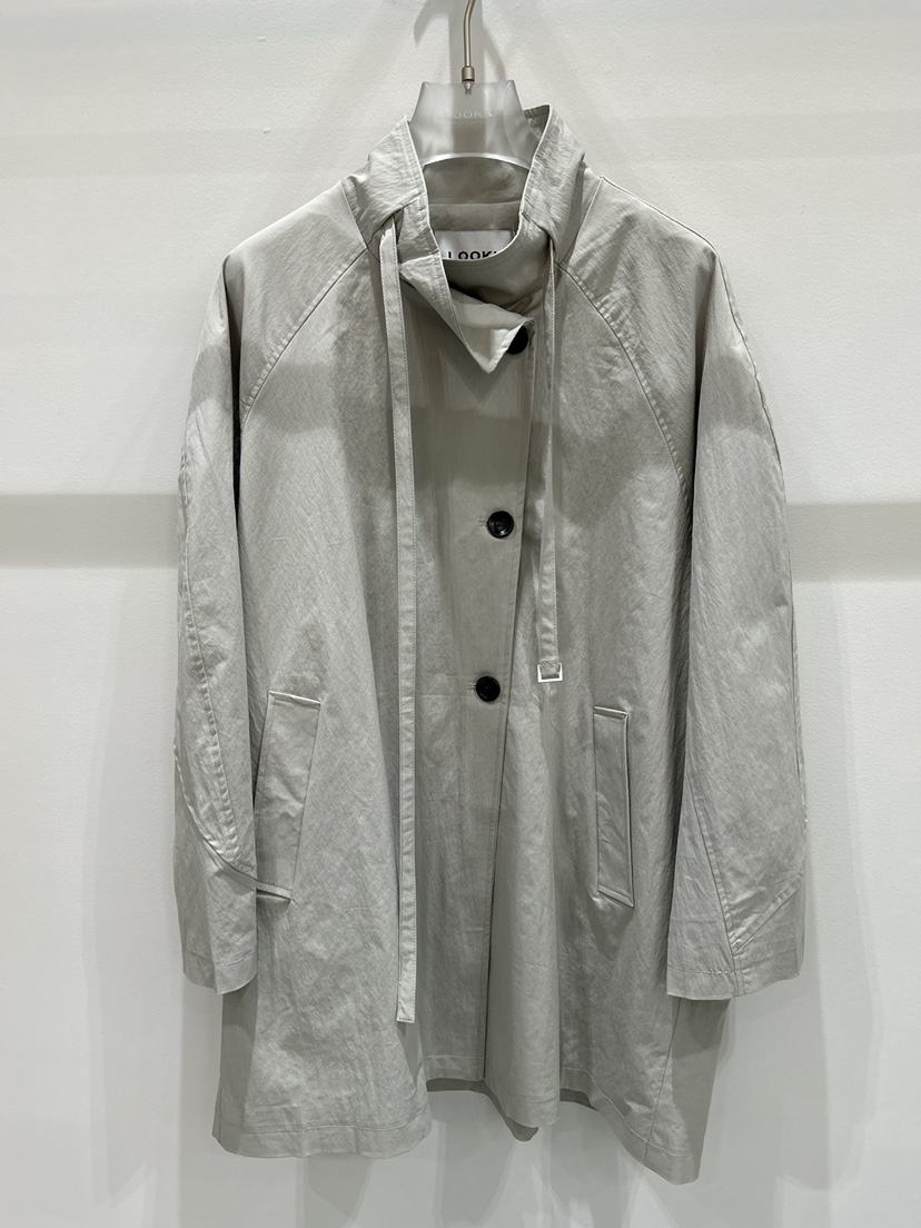 LOOKK/MIMME東大門代購女士新品真品休閑長款風衣春款腰帶LOOKK/MIMME長款風衣圖色1