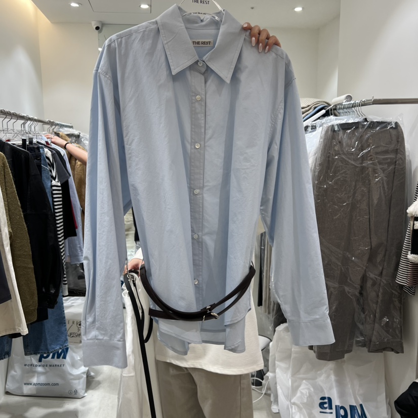 THE REST東大門實拍女裝新款職業休閑襯衫蕾絲衫不含腰帶THE REST/UNNOEUD襯衫/蕾絲衫圖色2