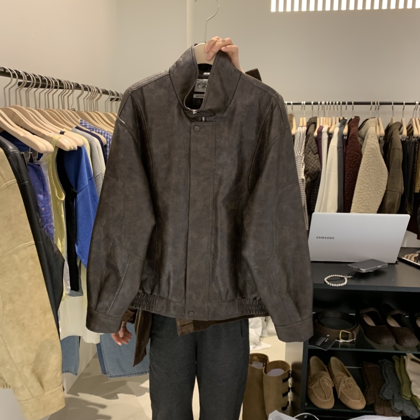 PLATE韓國代購女士新品休閑真品熱賣時尚人氣26春夏夾克皮革PLATE夾克圖色3