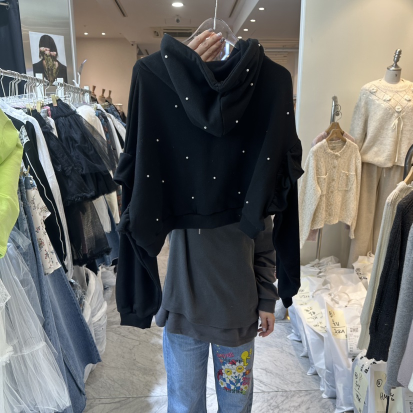 CHEAP-CHIC東大門代購女裝新品26春夏衛衣連帽拉鏈衫春款CHEAP-CHIC/CHARLES THE SECOND衛衣