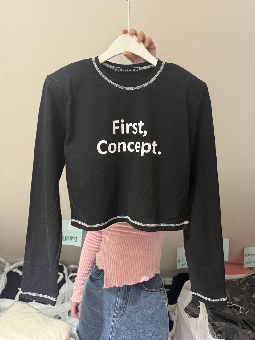 BELITA-L韓國直郵女裝新品26春夏熱賣職業時尚長袖T恤春款BELITA-L長袖T恤圖色4