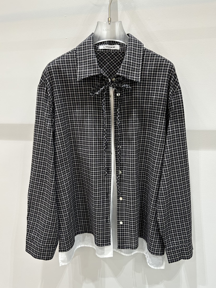 LOOKK/MIMME東大門代購女士新品職業時尚襯衫蕾絲衫春款LOOKK/MIMME襯衫/蕾絲衫圖色1黑色