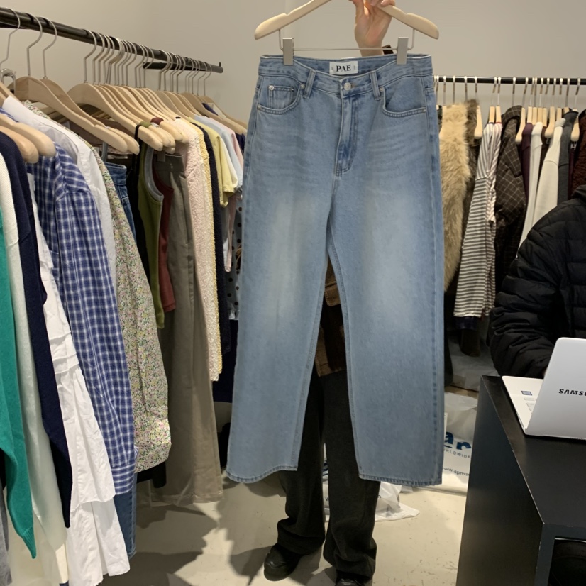 PLATE東大門直郵女裝新款時尚熱賣真品休閑人氣推薦牛仔褲PLATE牛仔褲圖色1