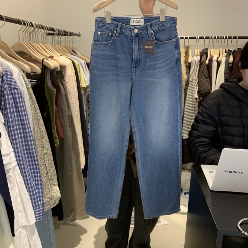 PLATE東大門直郵女裝新款時尚熱賣真品休閑人氣推薦牛仔褲PLATE牛仔褲圖色2