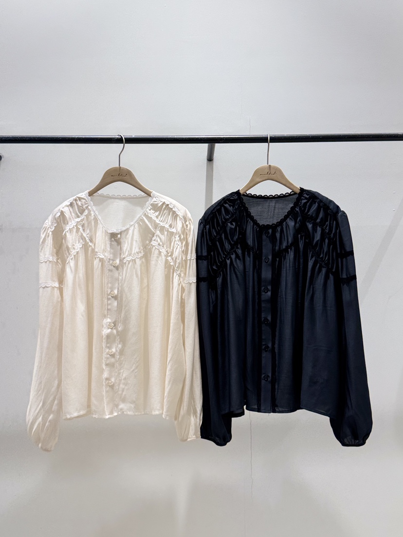 MELTED-P東大門代購女士新款職業26春夏真品休閑襯衫蕾絲衫MELTED-P襯衫/蕾絲衫