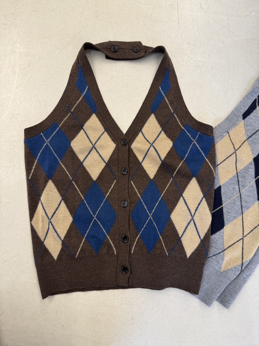 SYMBOL韓國直郵女士新款人氣職業推薦真品26春夏吊帶背心格紋SYMBOL吊帶/背心圖色2