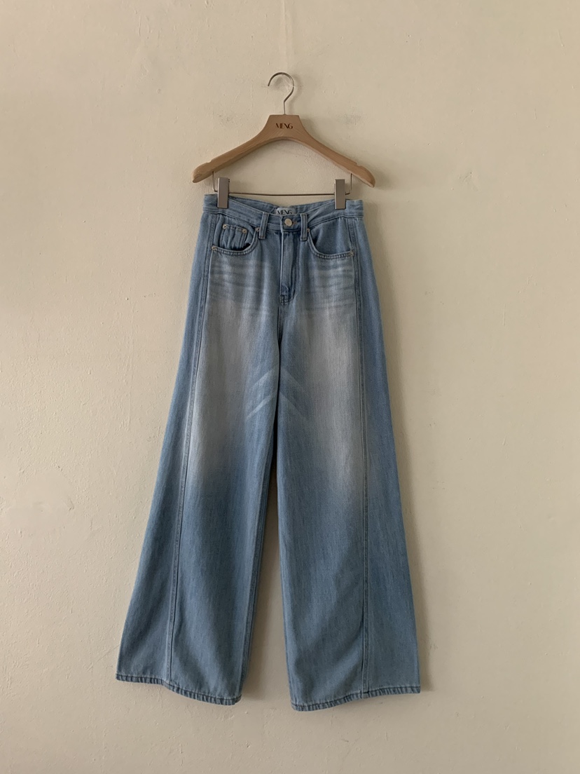 MENG韓國直郵女士新款熱賣時尚職業26春夏推薦休閑牛仔褲MENG牛仔褲圖色1