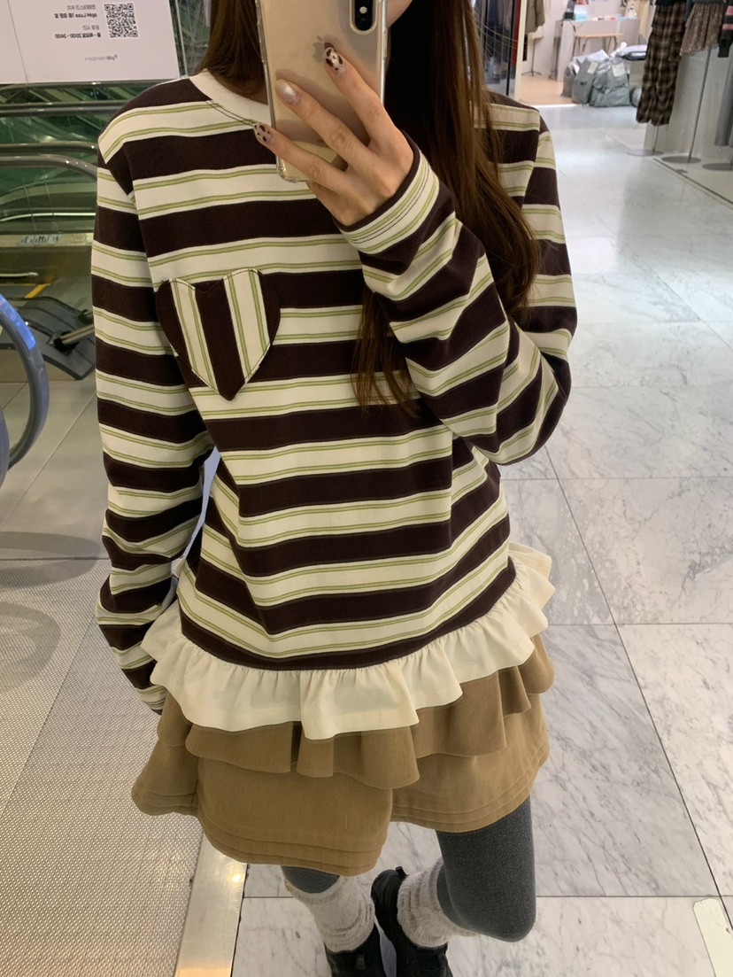 BEFORE SUNRISE東大門直郵女士新品休閑26春夏長袖T恤口袋BEFORE SUNRISE長袖T恤