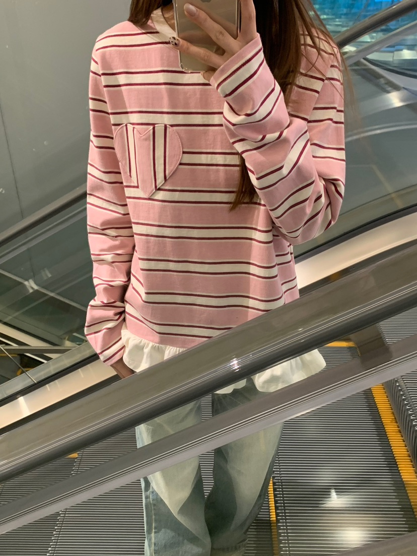 BEFORE SUNRISE東大門直郵女士新品休閑26春夏長袖T恤口袋BEFORE SUNRISE長袖T恤