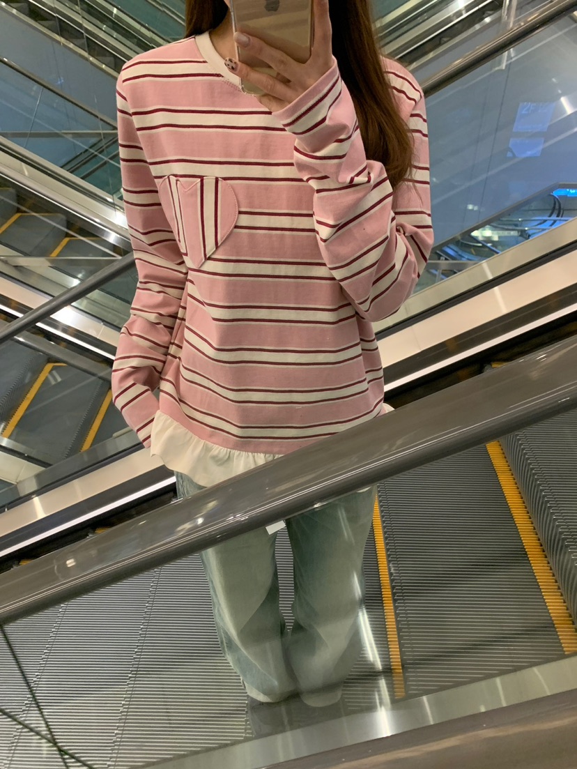 BEFORE SUNRISE東大門直郵女士新品休閑26春夏長袖T恤口袋BEFORE SUNRISE長袖T恤