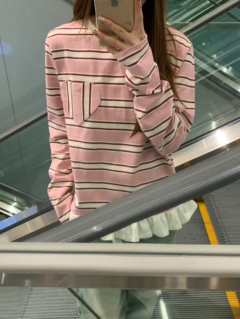 BEFORE SUNRISE東大門直郵女士新品休閑26春夏長袖T恤口袋BEFORE SUNRISE長袖T恤