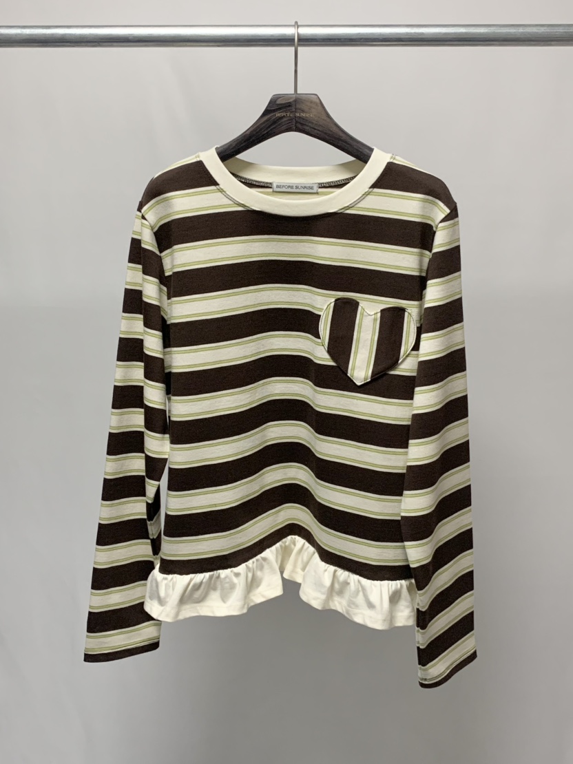 BEFORE SUNRISE東大門直郵女士新品休閑26春夏長袖T恤口袋BEFORE SUNRISE長袖T恤圖色1