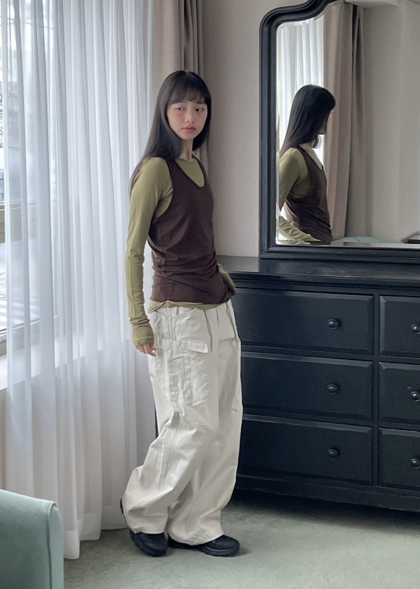 ANOTHER AVENUE東大門直郵女裝新款熱賣休閑褲斜紋棉布口袋ANOTHER AVENUE休閑褲