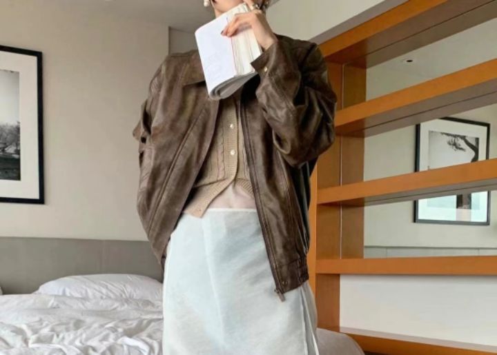 STAY HERE東大門直郵女裝新品26春夏真品推薦熱賣夾克皮革STAY HERE夾克