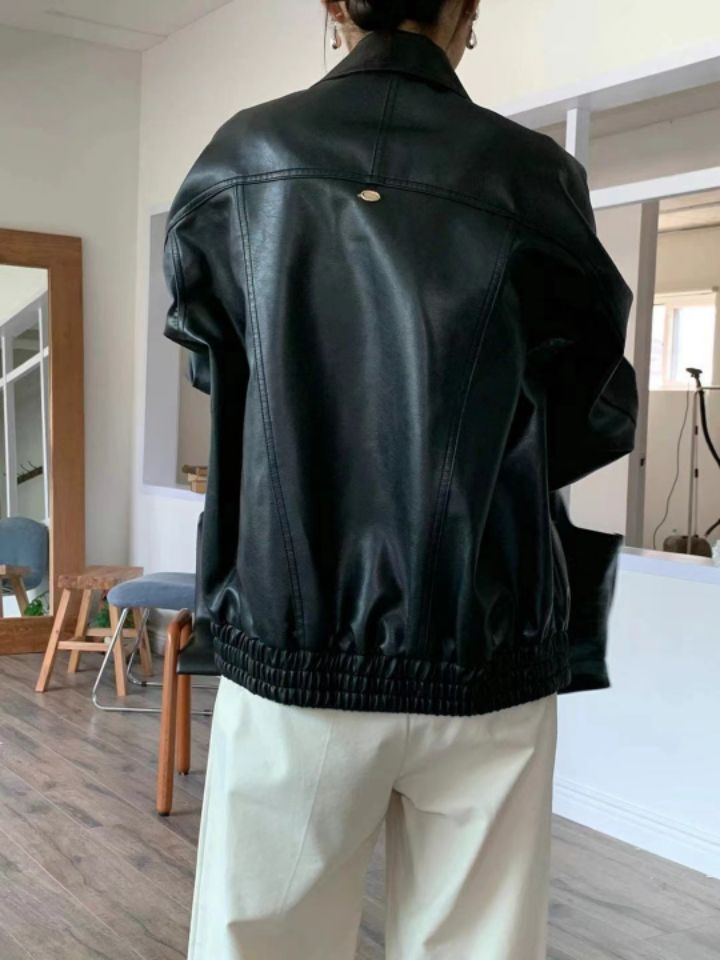 STAY HERE東大門直郵女裝新品26春夏真品推薦熱賣夾克皮革STAY HERE夾克