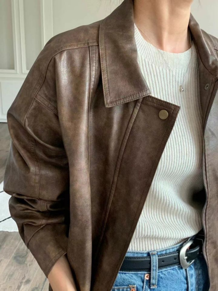 STAY HERE東大門直郵女裝新品26春夏真品推薦熱賣夾克皮革STAY HERE夾克