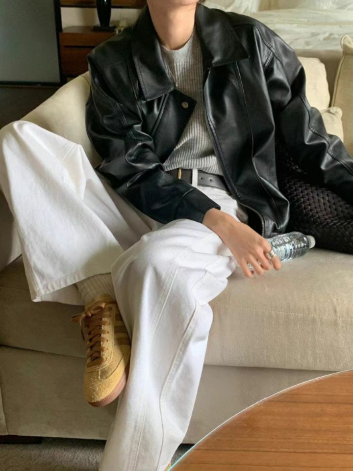 STAY HERE東大門直郵女裝新品26春夏真品推薦熱賣夾克皮革STAY HERE夾克