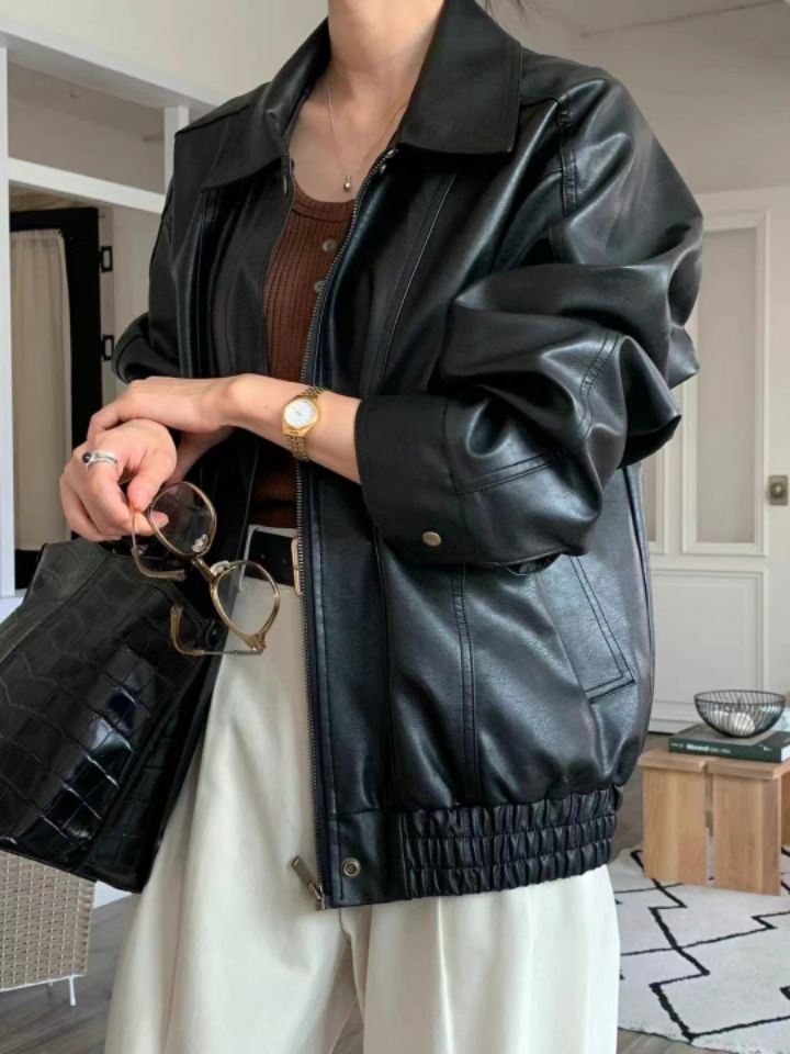 STAY HERE東大門直郵女裝新品26春夏真品推薦熱賣夾克皮革STAY HERE夾克