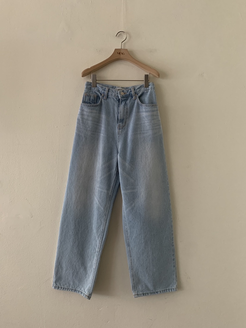 MENG韓國直郵女裝新品職業推薦休閑熱賣26春夏真品牛仔褲MENG牛仔褲圖色1